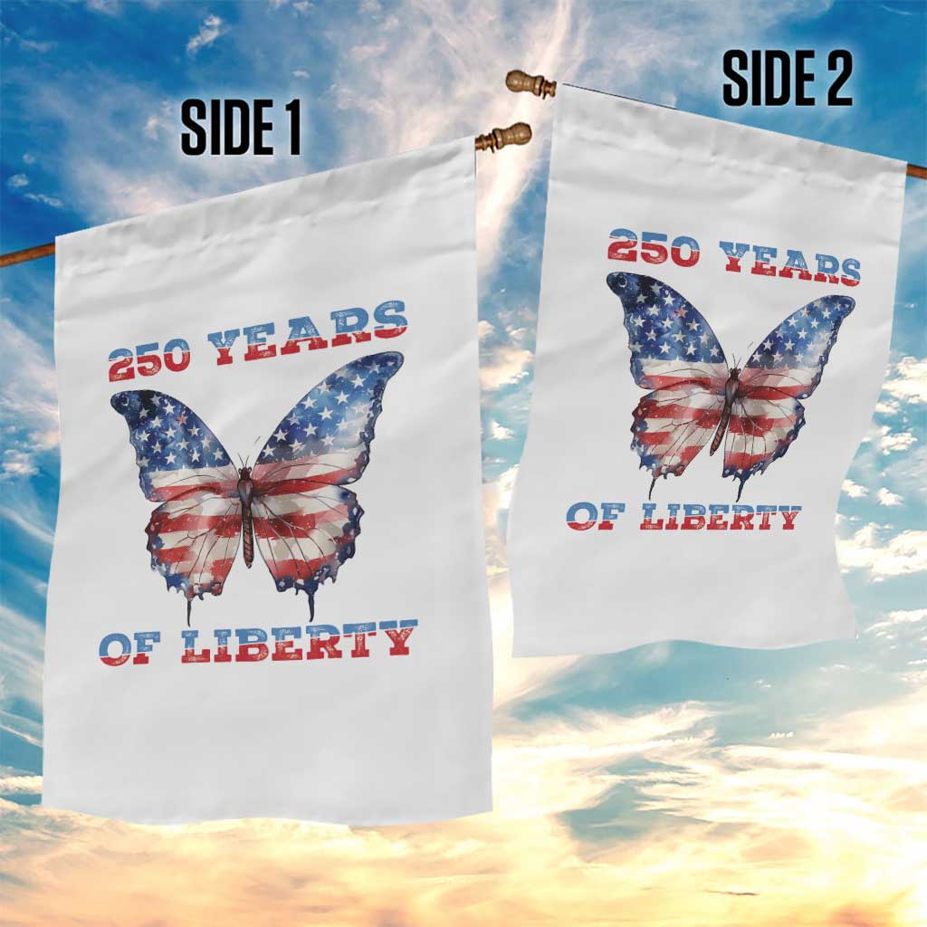 Patriotic Butterfly Garden Flag 250 Years Of Liberty