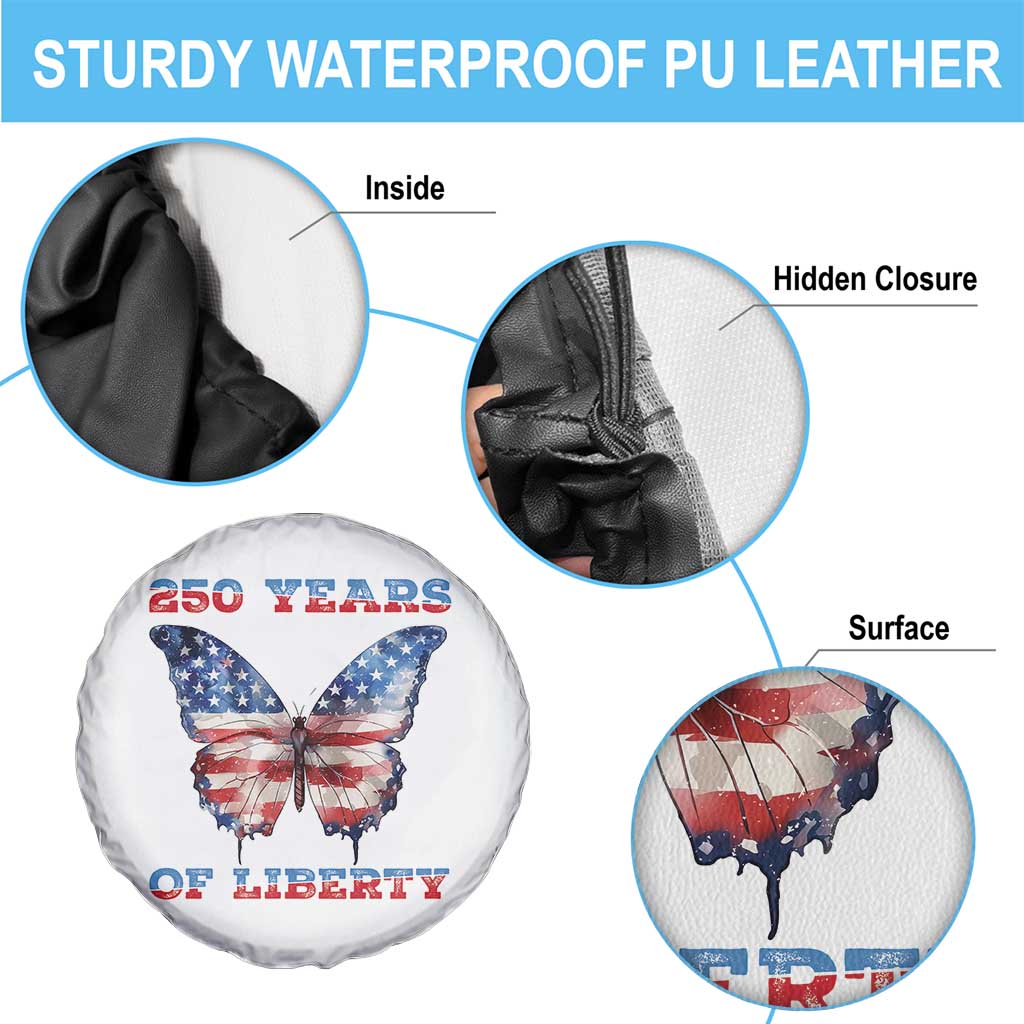 Patriotic Butterfly Spare Tire Cover 250 Years Of Liberty