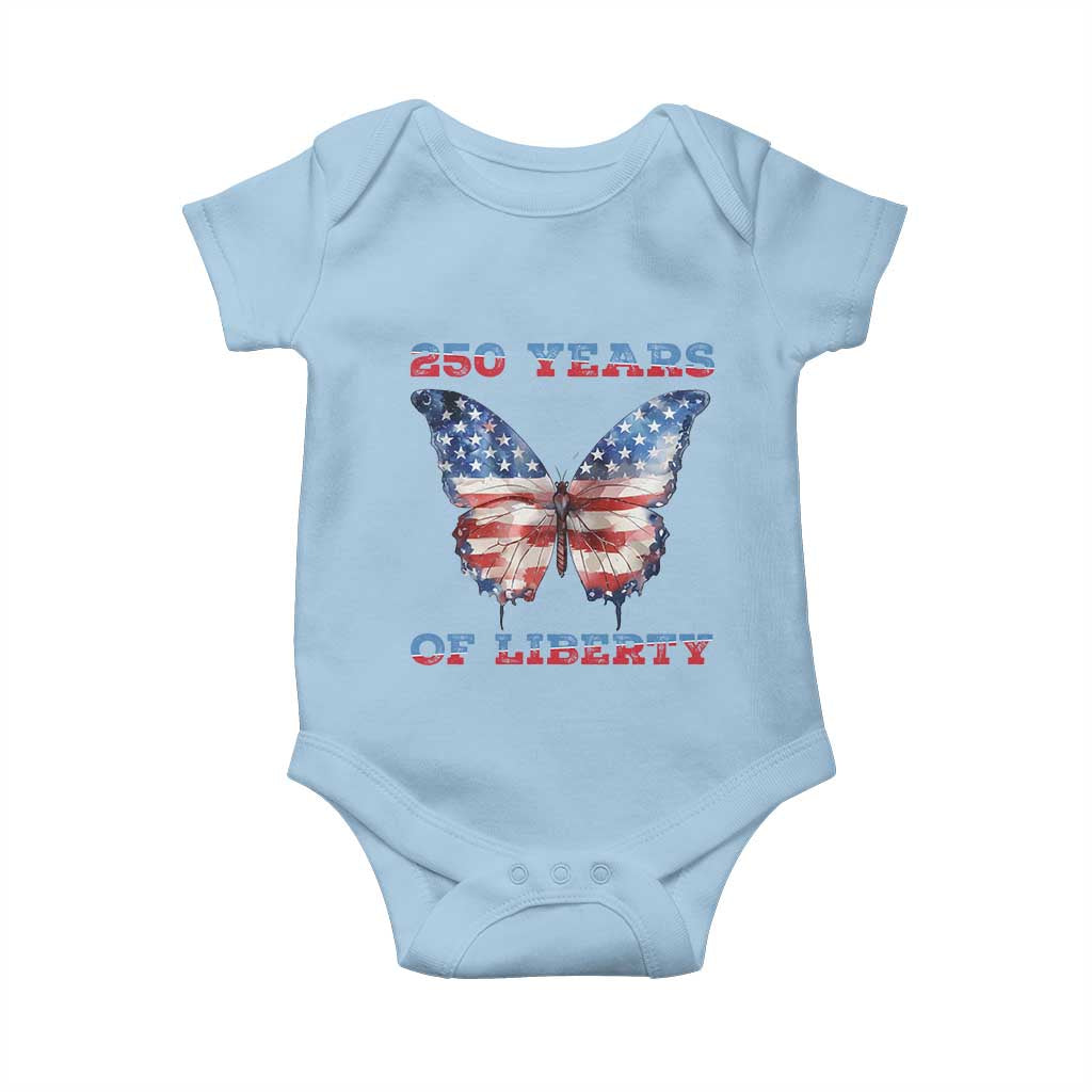 Patriotic Butterfly Baby Onesie 250 Years Of Liberty