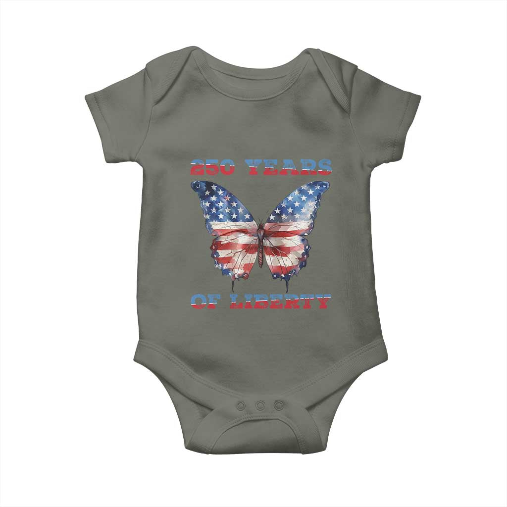 Patriotic Butterfly Baby Onesie 250 Years Of Liberty