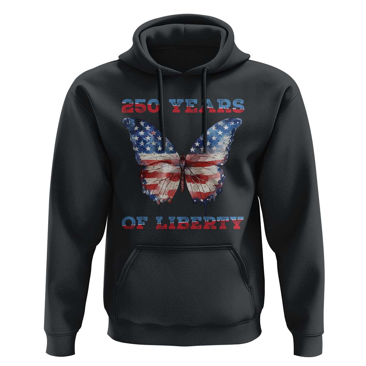 Patriotic Butterfly Hoodie 250 Years Of Liberty