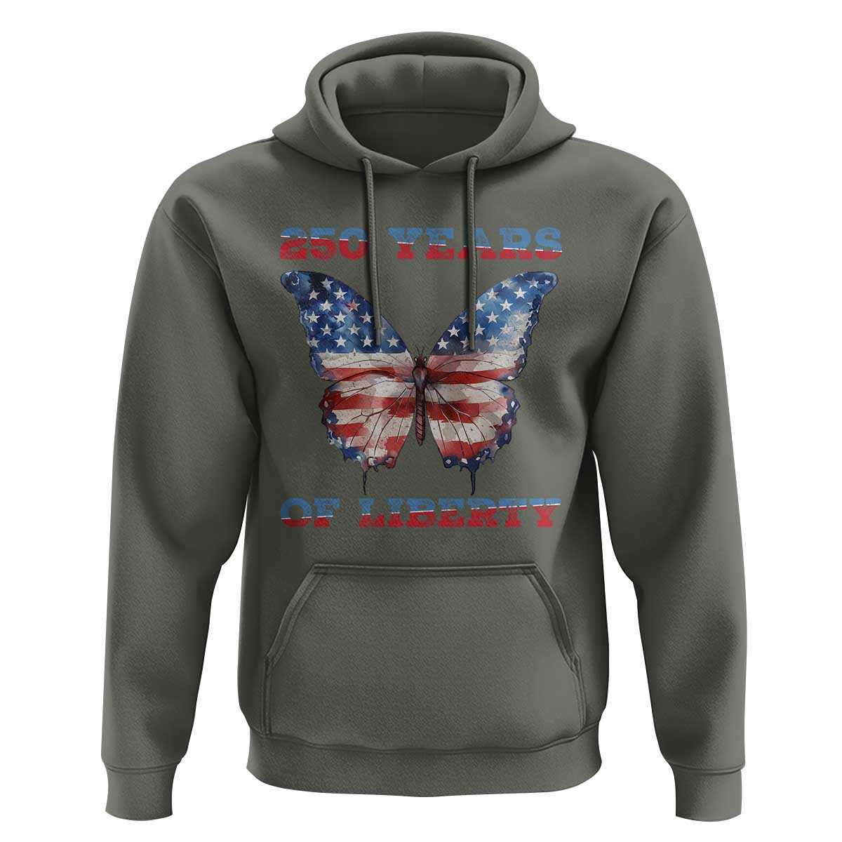 Patriotic Butterfly Hoodie 250 Years Of Liberty