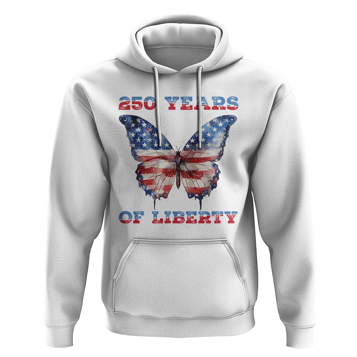 Patriotic Butterfly Hoodie 250 Years Of Liberty