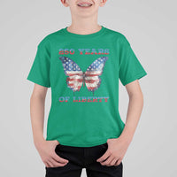 Patriotic Butterfly T Shirt For Kid 250 Years Of Liberty