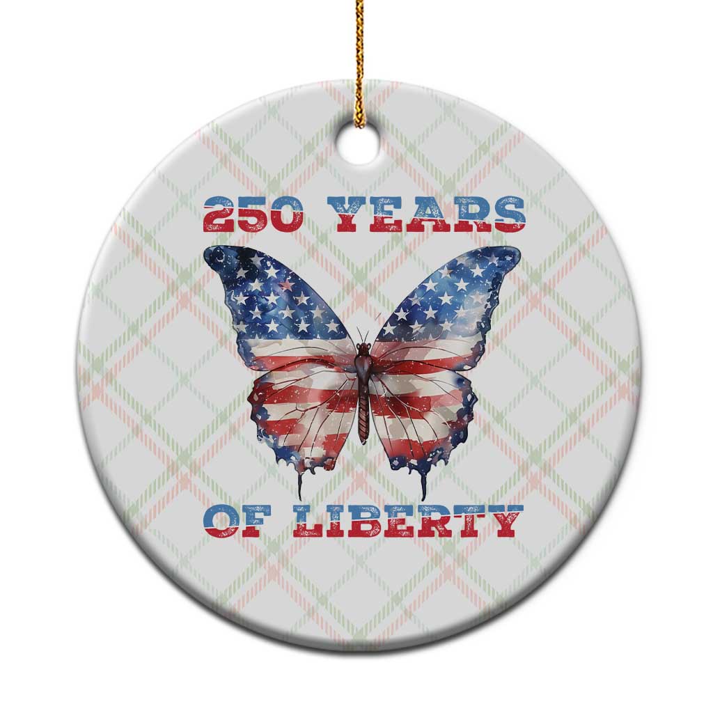 Patriotic Butterfly Ceramic Ornament 250 Years Of Liberty