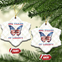 Patriotic Butterfly Ceramic Ornament 250 Years Of Liberty