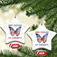 Patriotic Butterfly Ceramic Ornament 250 Years Of Liberty
