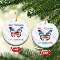 Patriotic Butterfly Ceramic Ornament 250 Years Of Liberty