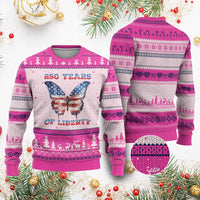 Patriotic Butterfly Ugly Christmas Sweater 250 Years Of Liberty