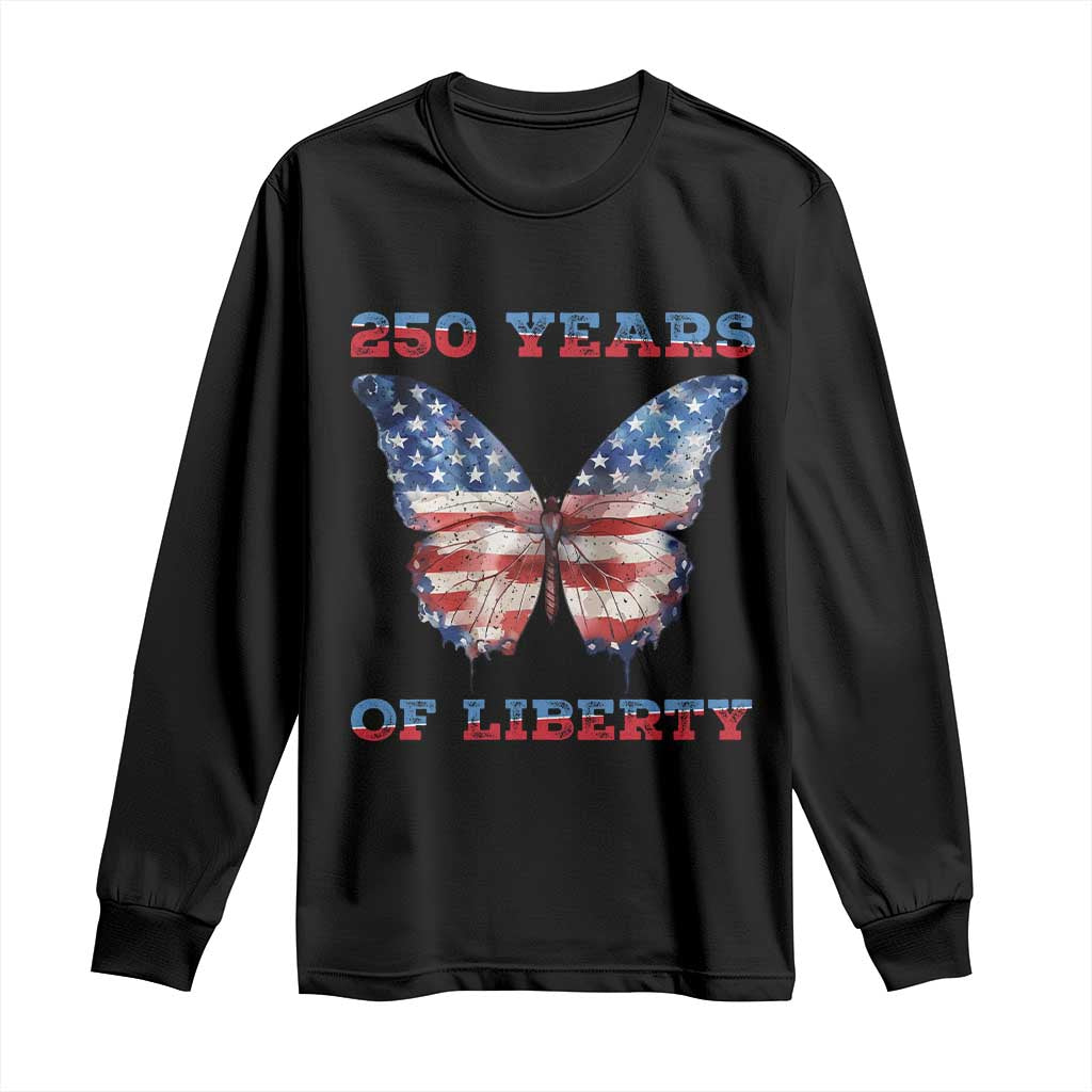 Patriotic Butterfly Long Sleeve Shirt 250 Years Of Liberty