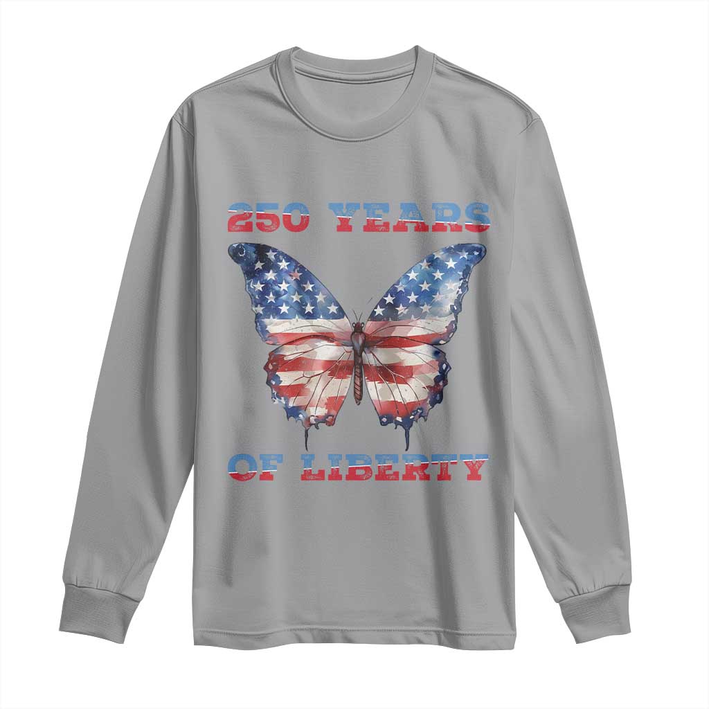 Patriotic Butterfly Long Sleeve Shirt 250 Years Of Liberty