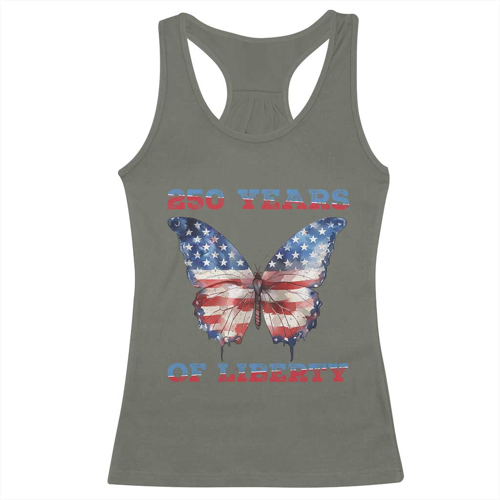 Patriotic Butterfly Racerback Tank Top 250 Years Of Liberty