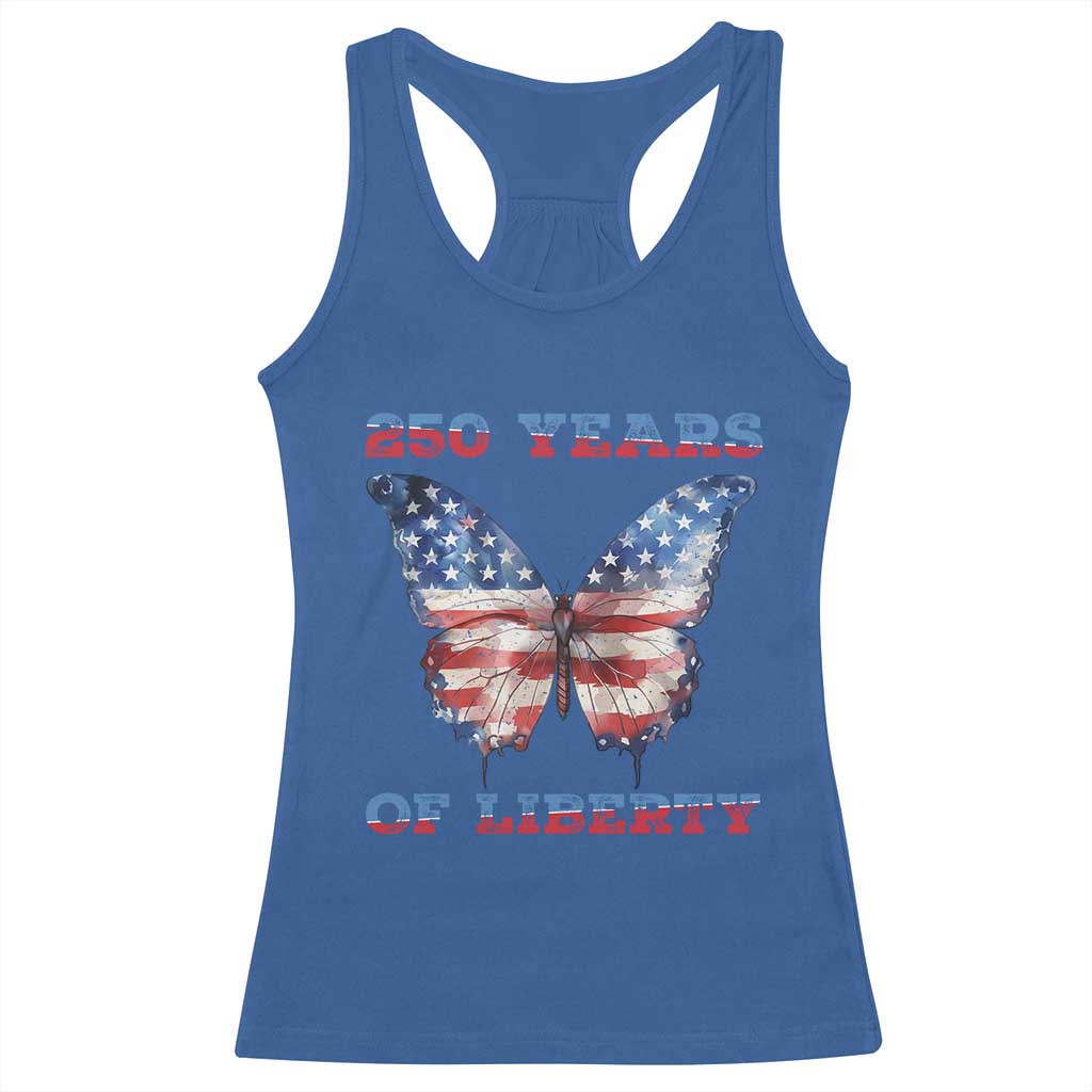 Patriotic Butterfly Racerback Tank Top 250 Years Of Liberty