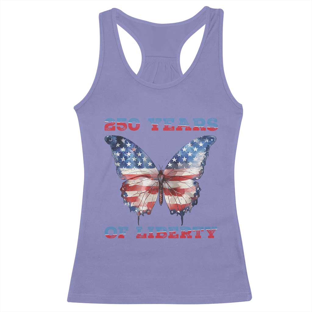 Patriotic Butterfly Racerback Tank Top 250 Years Of Liberty