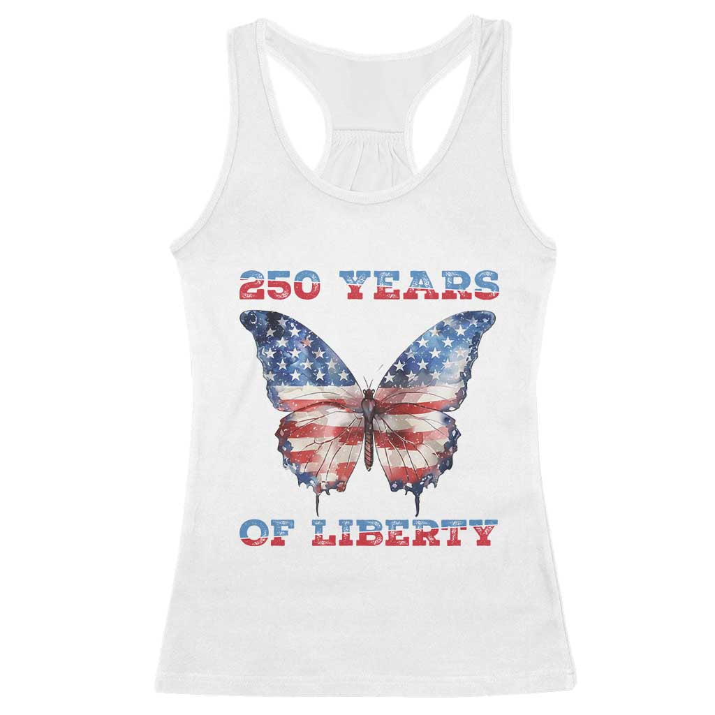 Patriotic Butterfly Racerback Tank Top 250 Years Of Liberty