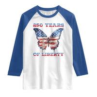 Patriotic Butterfly Raglan Shirt 250 Years Of Liberty