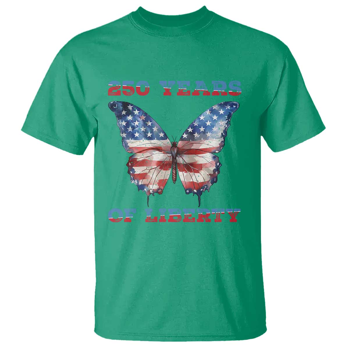 Patriotic Butterfly T Shirt 250 Years Of Liberty