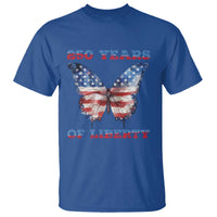 Patriotic Butterfly T Shirt 250 Years Of Liberty