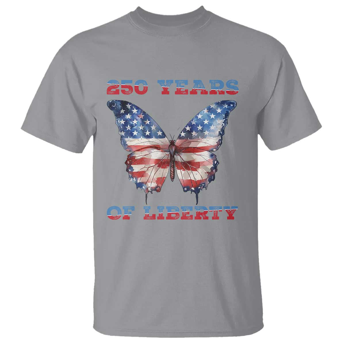 Patriotic Butterfly T Shirt 250 Years Of Liberty