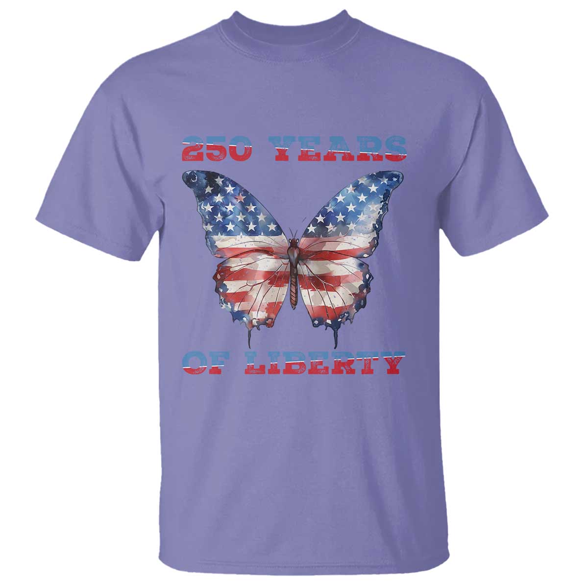 Patriotic Butterfly T Shirt 250 Years Of Liberty