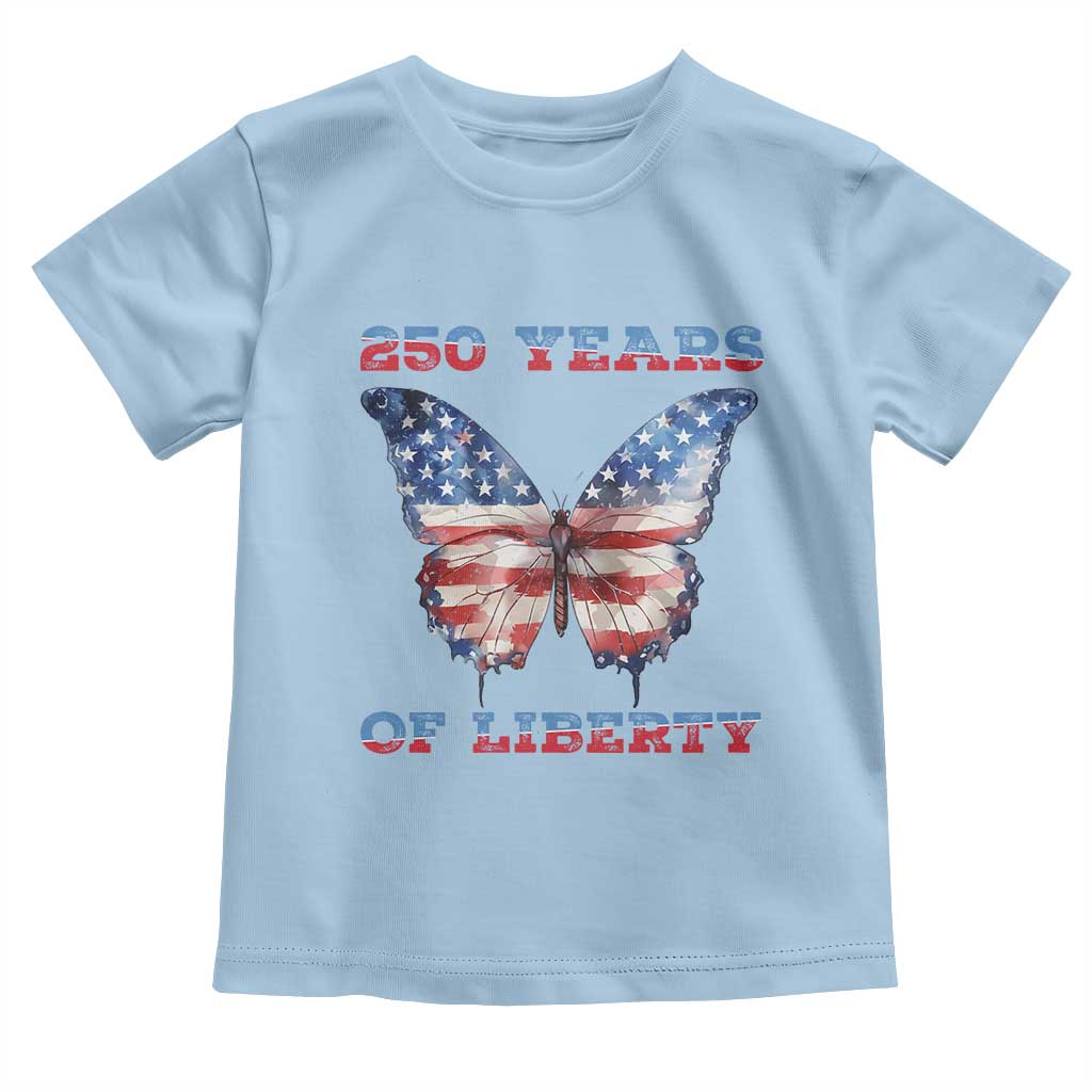 Patriotic Butterfly Toddler T Shirt 250 Years Of Liberty