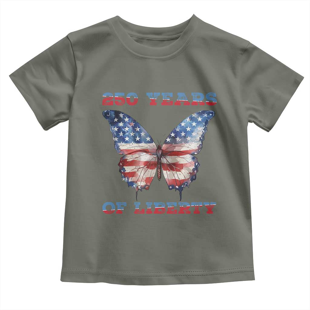 Patriotic Butterfly Toddler T Shirt 250 Years Of Liberty