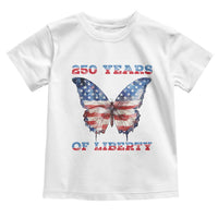 Patriotic Butterfly Toddler T Shirt 250 Years Of Liberty