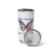 Patriotic Butterfly Tumbler Cup 250 Years Of Liberty