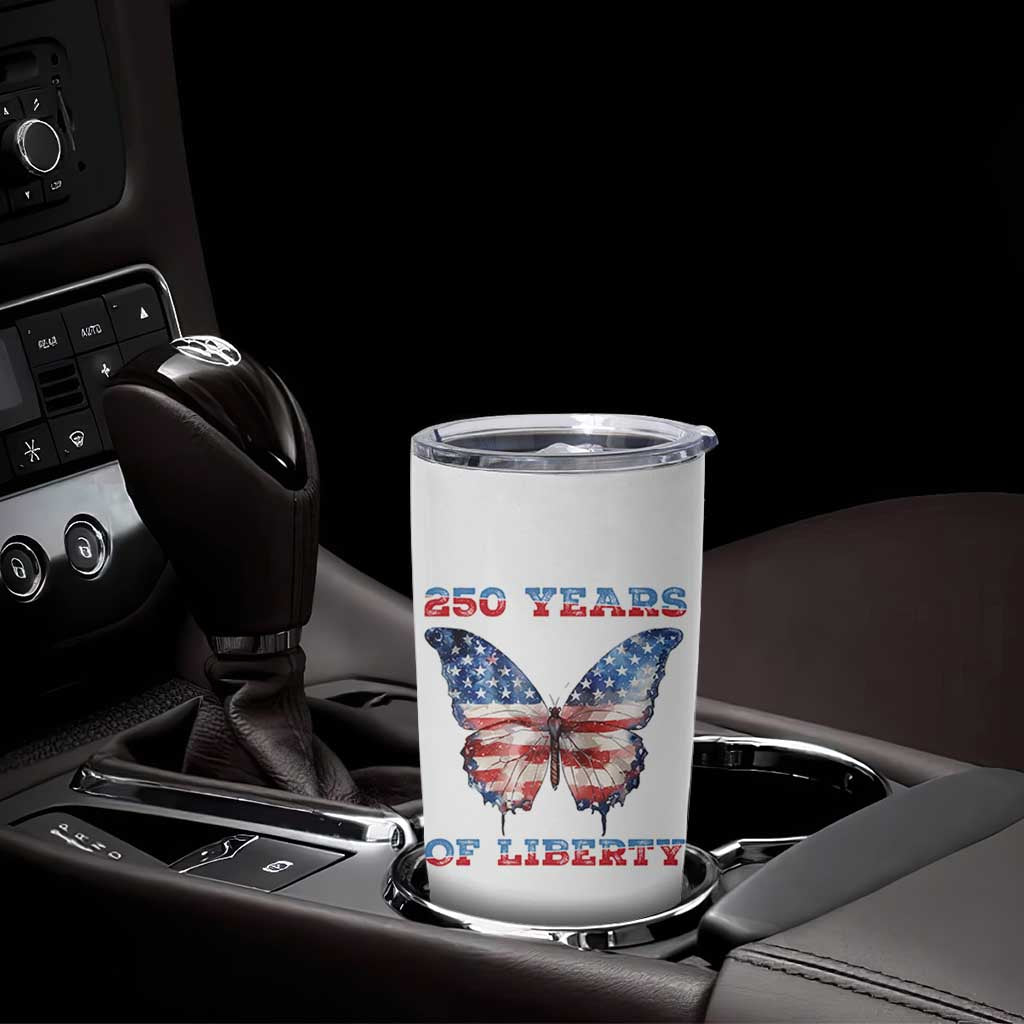 Patriotic Butterfly Tumbler Cup 250 Years Of Liberty