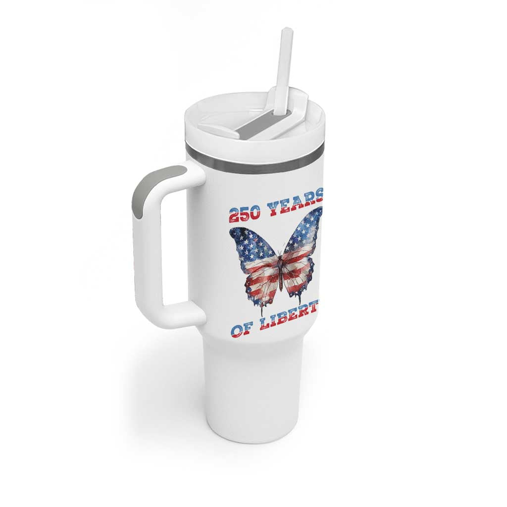 Patriotic Butterfly Tumbler With Handle 250 Years Of Liberty