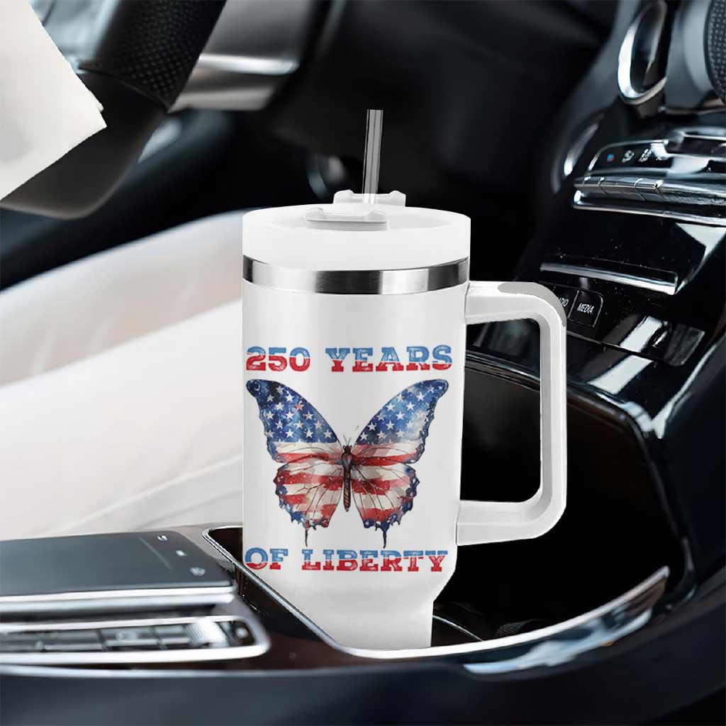 Patriotic Butterfly Tumbler With Handle 250 Years Of Liberty