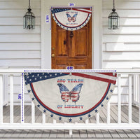 Red White Blue Butterfly Patriotic Fan Flag 250 Years Of Liberty