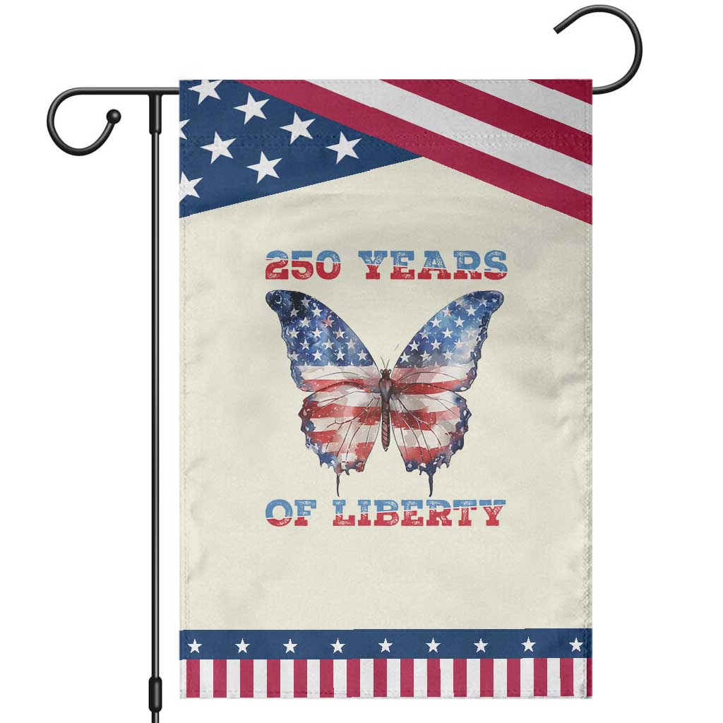 Patriotic Butterfly Garden Flag 250 Years Of Liberty