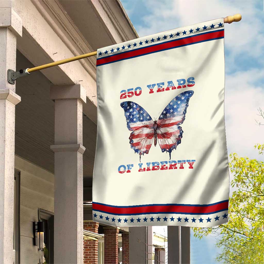 Patriotic Butterfly Garden Flag 250 Years Of Liberty