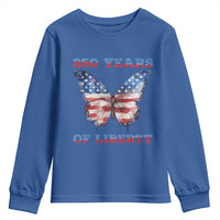 Patriotic Butterfly Youth Sweatshirt 250 Years Of Liberty