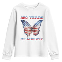 Patriotic Butterfly Youth Sweatshirt 250 Years Of Liberty