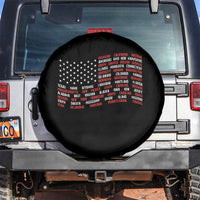 Vintage American Flag 50 States Spare Tire Cover Patriotic Gift