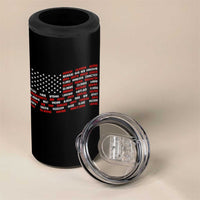 Vintage American Flag 50 States 4 in 1 Can Cooler Tumbler Patriotic Gift