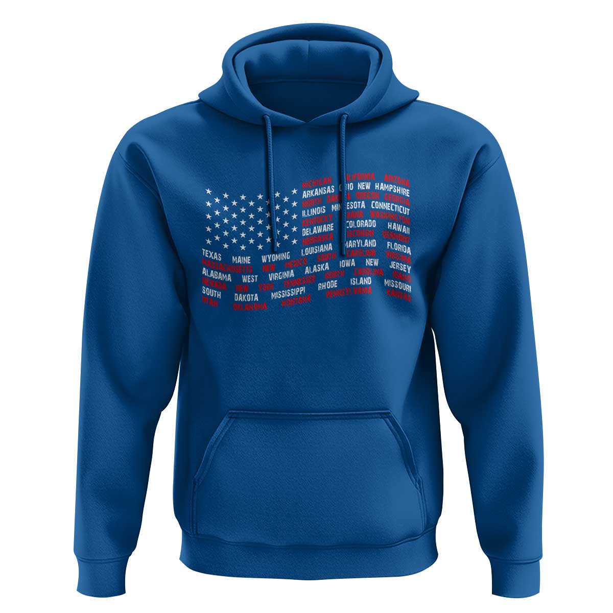Vintage American Flag 50 States Hoodie Patriotic Gift