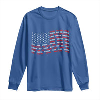 Vintage American Flag 50 States Long Sleeve Shirt Patriotic Gift