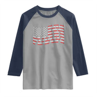 Vintage American Flag 50 States Raglan Shirt Patriotic Gift
