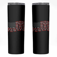 Vintage American Flag 50 States Skinny Tumbler Patriotic Gift