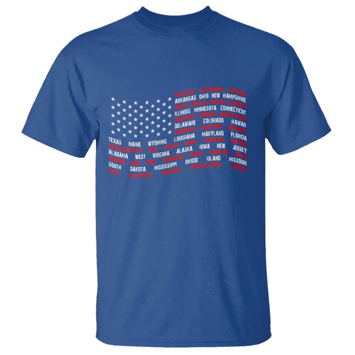 Vintage American Flag 50 States T Shirt Patriotic Gift