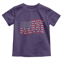 Vintage American Flag 50 States Toddler T Shirt Patriotic Gift