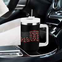 Vintage American Flag 50 States Tumbler With Handle Patriotic Gift