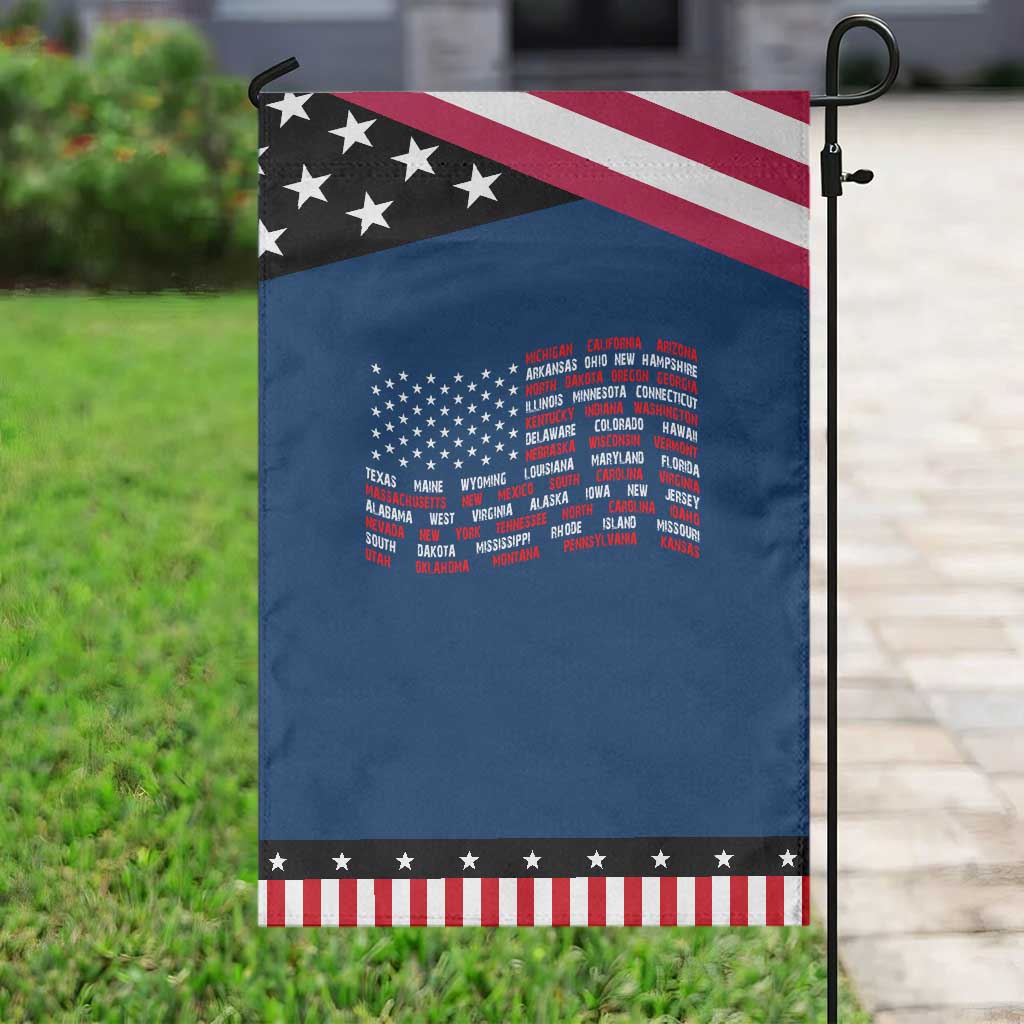 Vintage American Flag 50 States Garden Flag Patriotic Gift