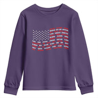 Vintage American Flag 50 States Youth Sweatshirt Patriotic Gift