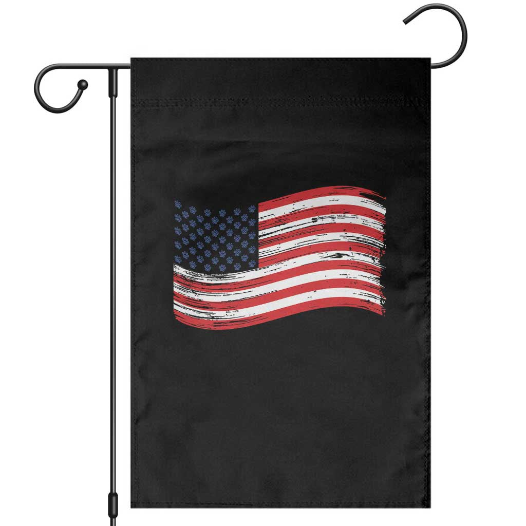 Vintage Patriotic American Flag Dog And Cat Paw Garden Flag Gift For Pet Lover
