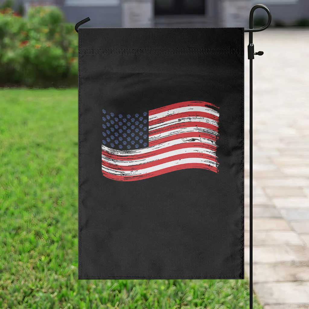 Vintage Patriotic American Flag Dog And Cat Paw Garden Flag Gift For Pet Lover