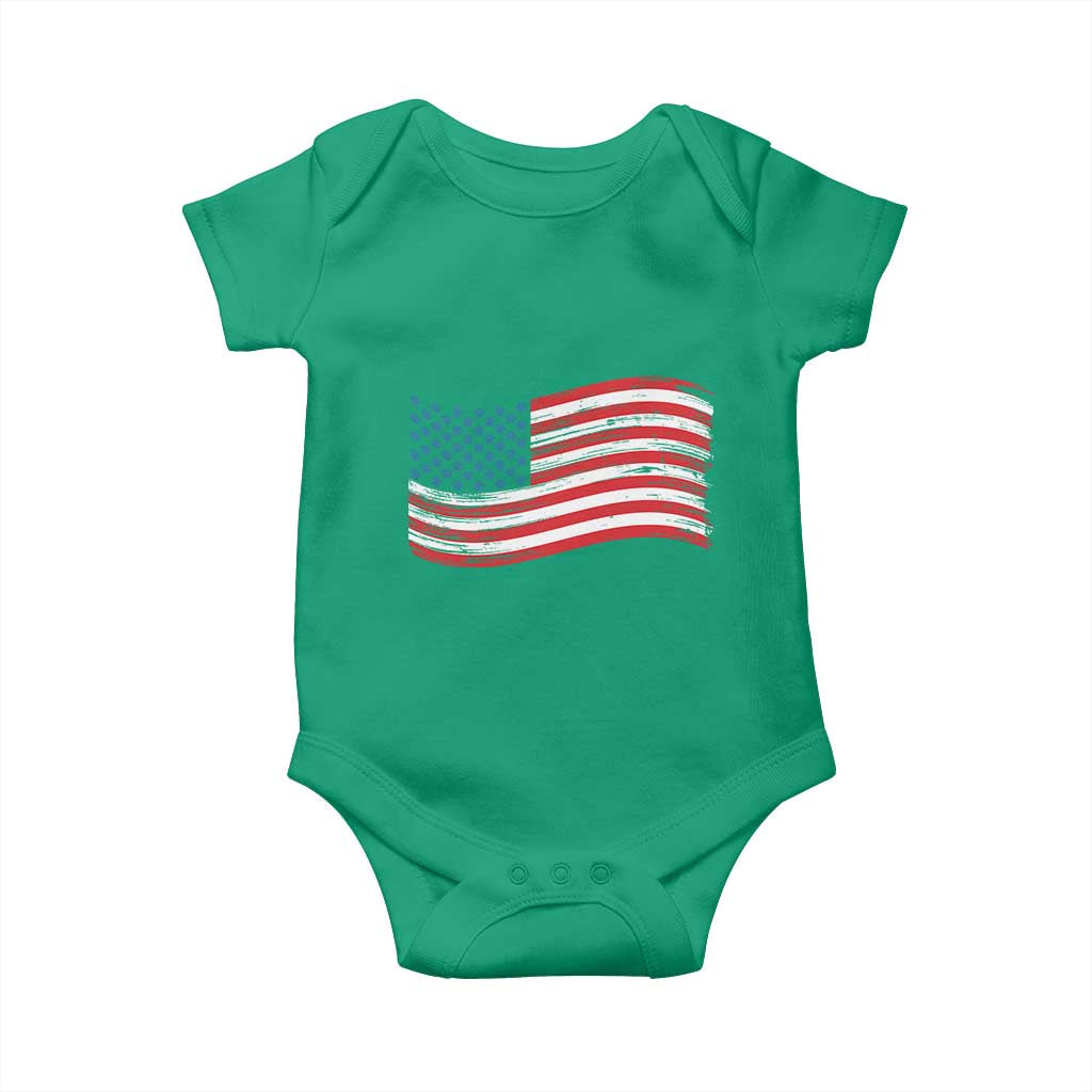 Vintage Patriotic American Flag Dog And Cat Paw Baby Onesie Gift For Pet Lover